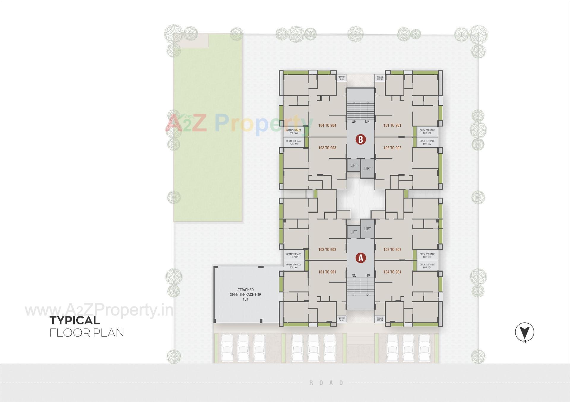 Layout of real estate project Dev Param located at Zundal, Ahmedabad, Gujarat
