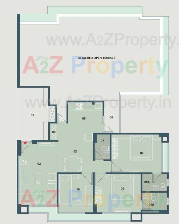 0008 of real estate project Dev Parijat located at Khodiyar, Ahmedabad, Gujarat