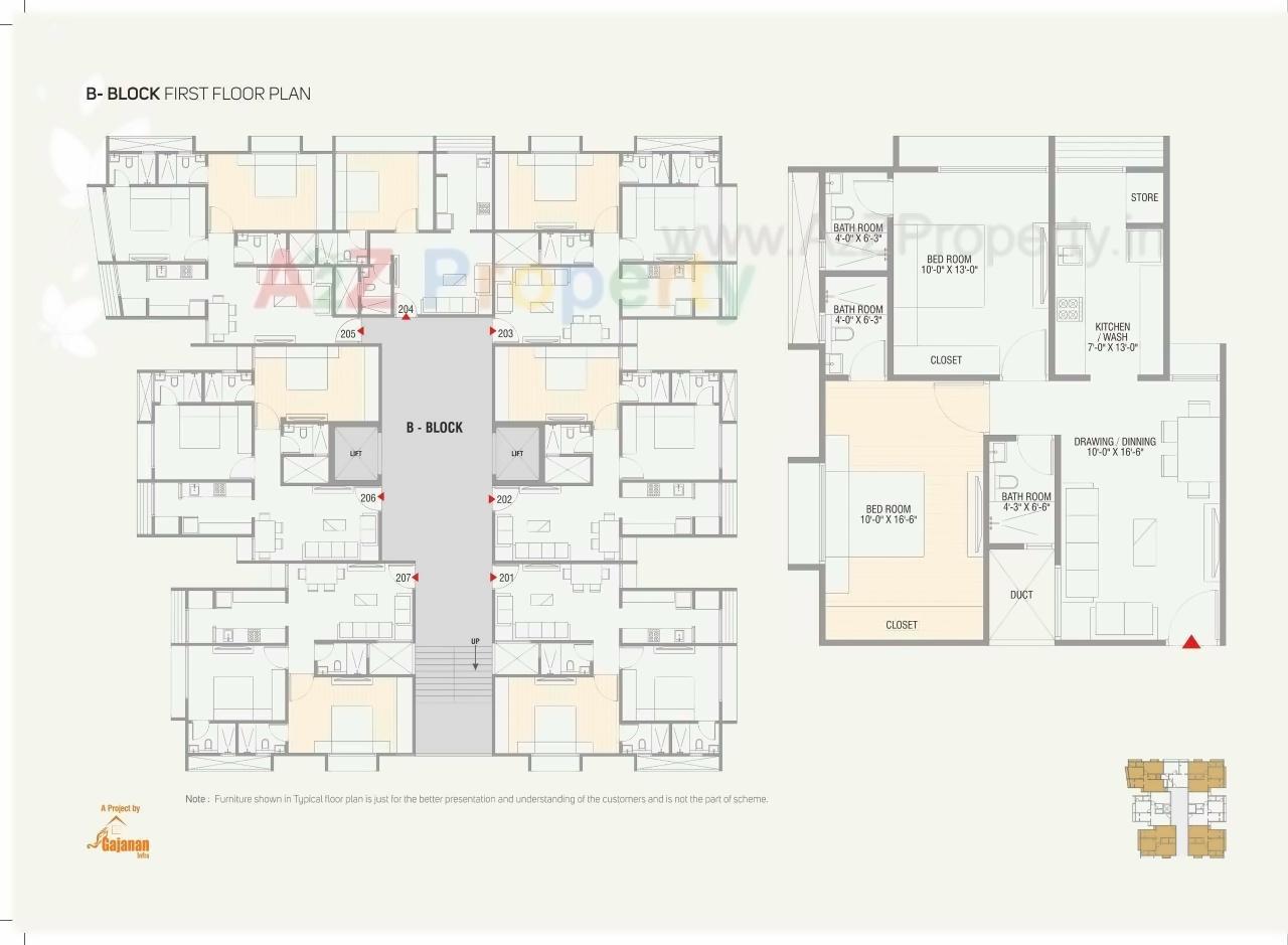 Layout of real estate project Dev Residency located at Tragad, Ahmedabad, Gujarat