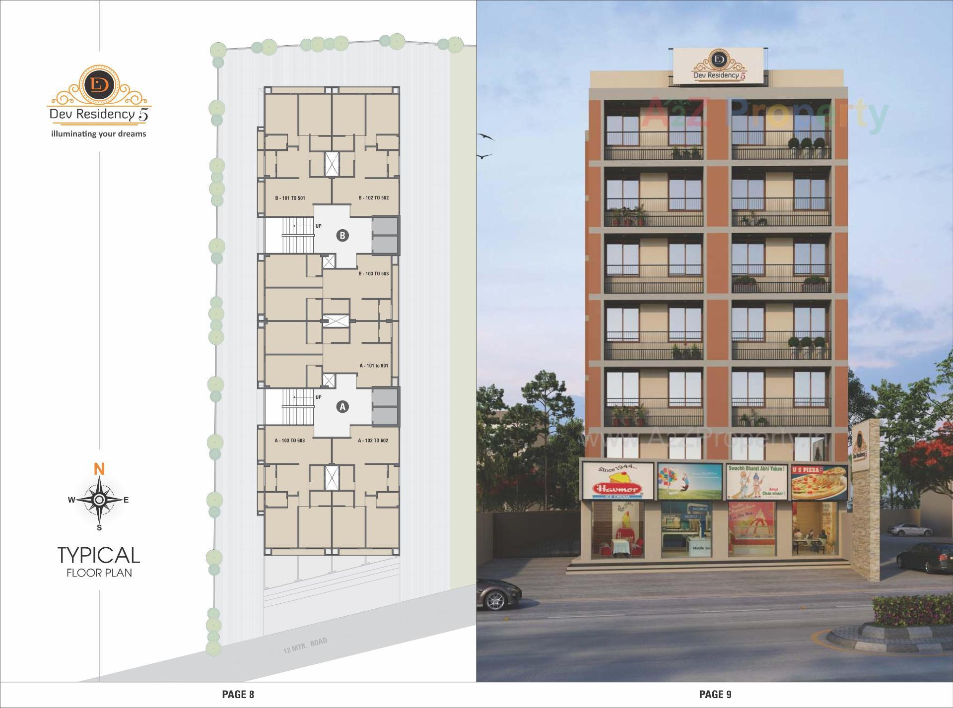 3D Elevation of real estate project Dev Residency located at Ahmedabad, Ahmedabad, Gujarat