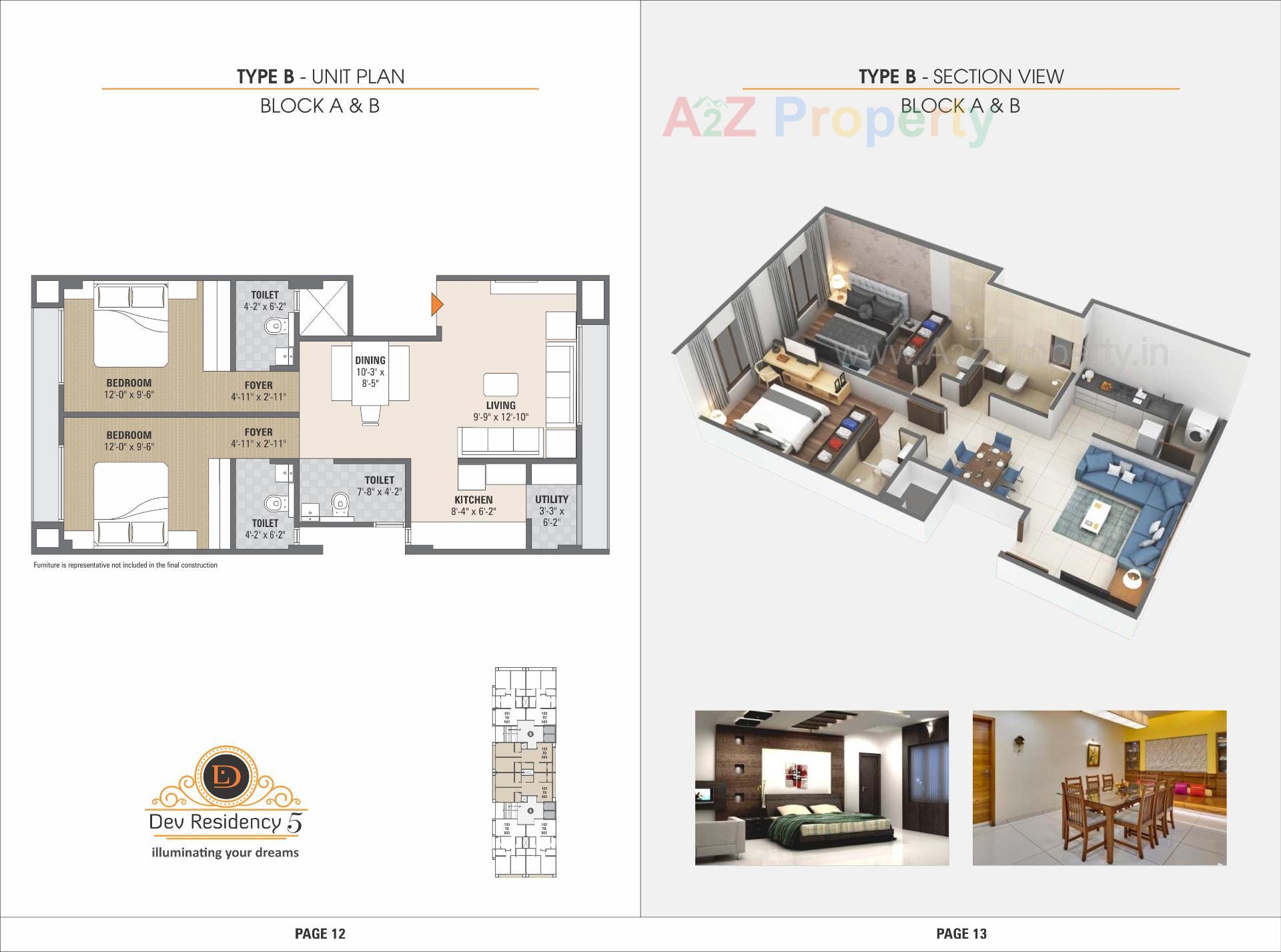 Layout of real estate project Dev Residency located at Ahmedabad, Ahmedabad, Gujarat