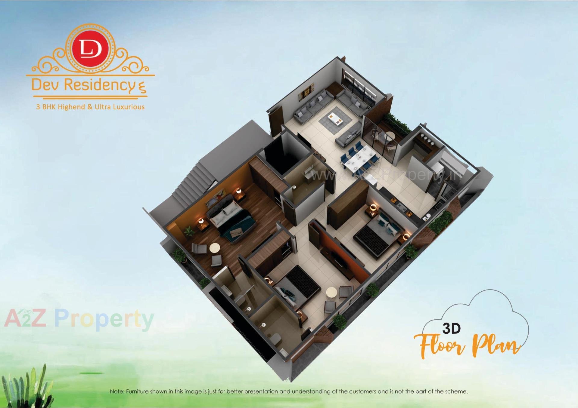 Layout of real estate project Dev Residency located at Ahmedabad, Ahmedabad, Gujarat