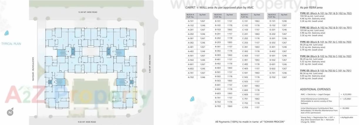 Layout of real estate project Dev Solitaire located at City, Ahmedabad, Gujarat
