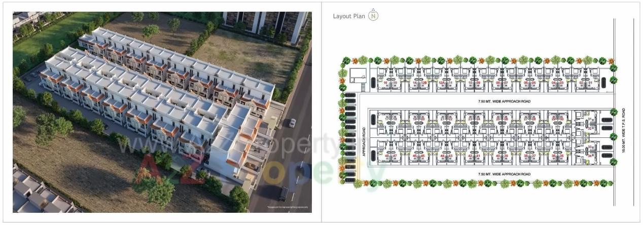 Layout of real estate project Dev Vatika located at Ahmedabad, Ahmedabad, Gujarat