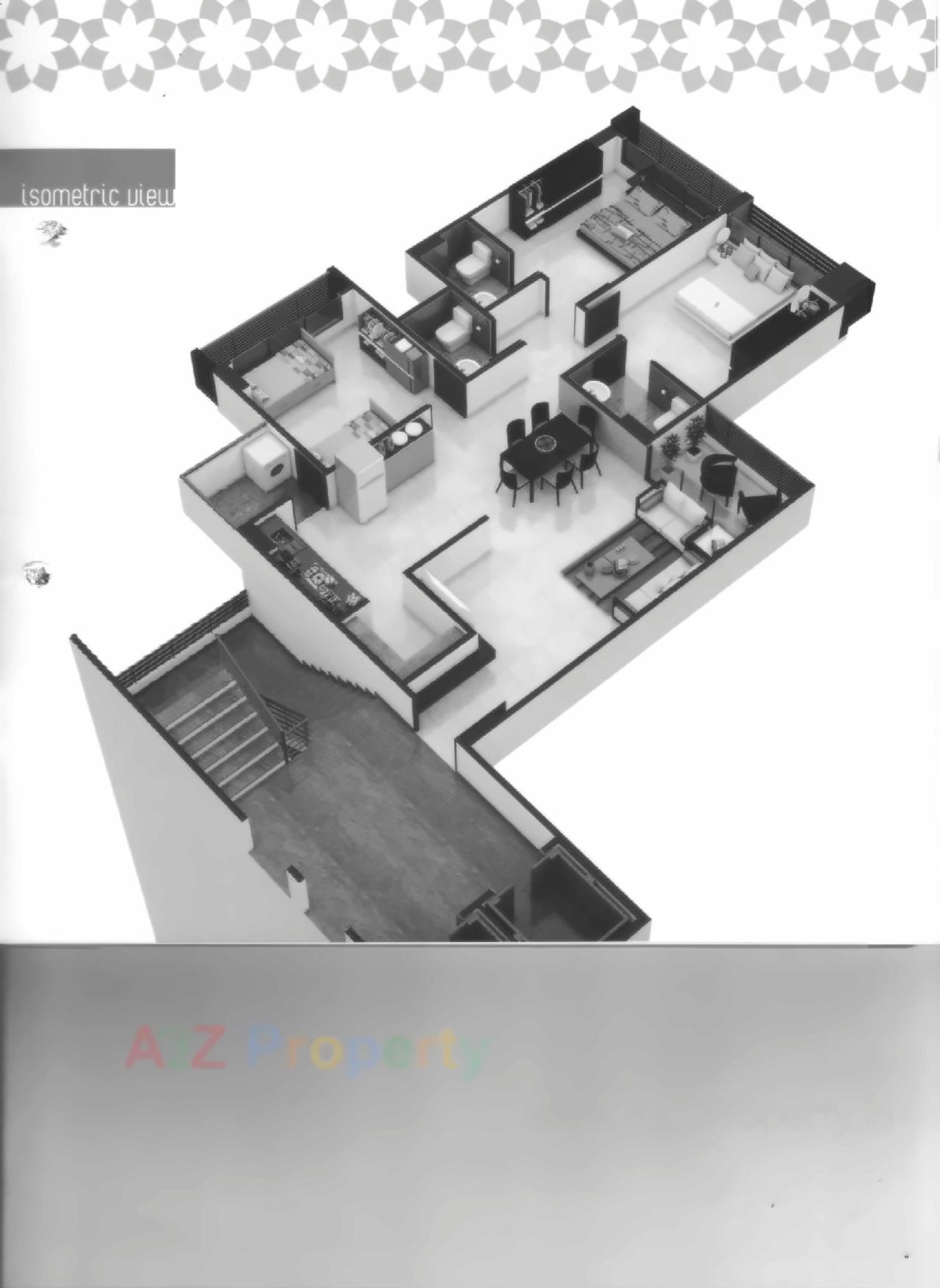 3D Elevation of real estate project Deval Gurukrupa located at Chandlodiya, Ahmedabad, Gujarat