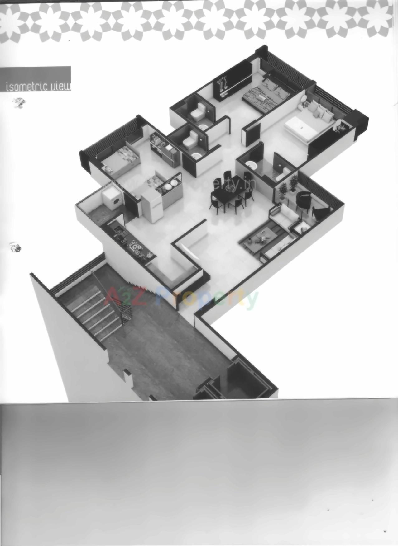 3D Elevation of real estate project Deval Gurukrupa located at Chandlodiya, Ahmedabad, Gujarat