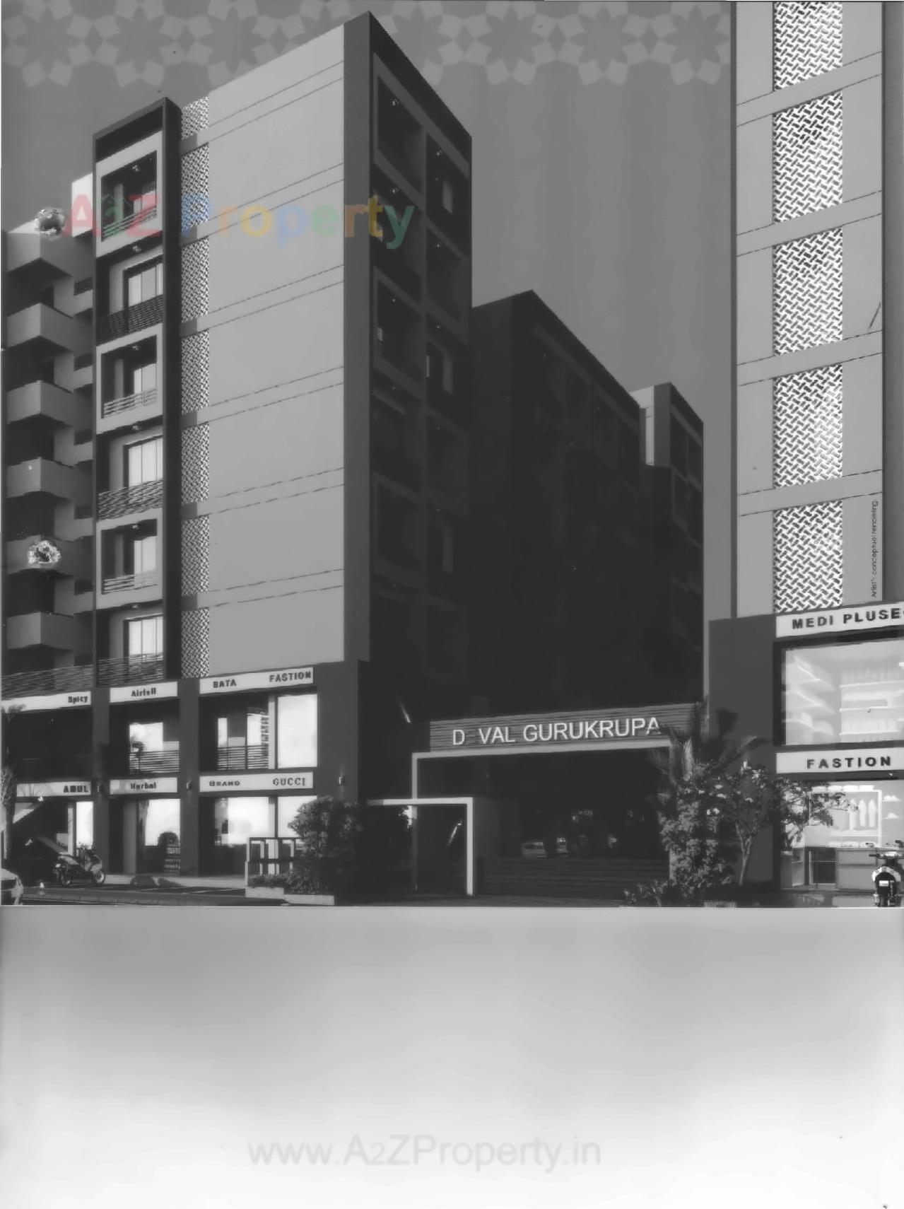 3D Elevation of real estate project Deval Gurukrupa located at Chandlodiya, Ahmedabad, Gujarat