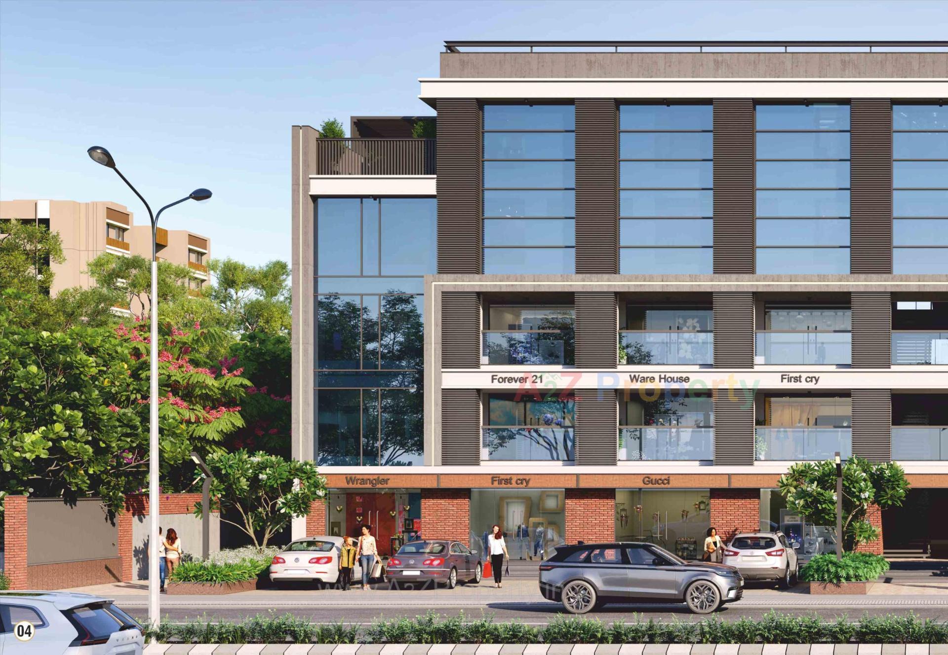 3D Elevation of real estate project Devanshi Arcade located at Naroda, Ahmedabad, Gujarat