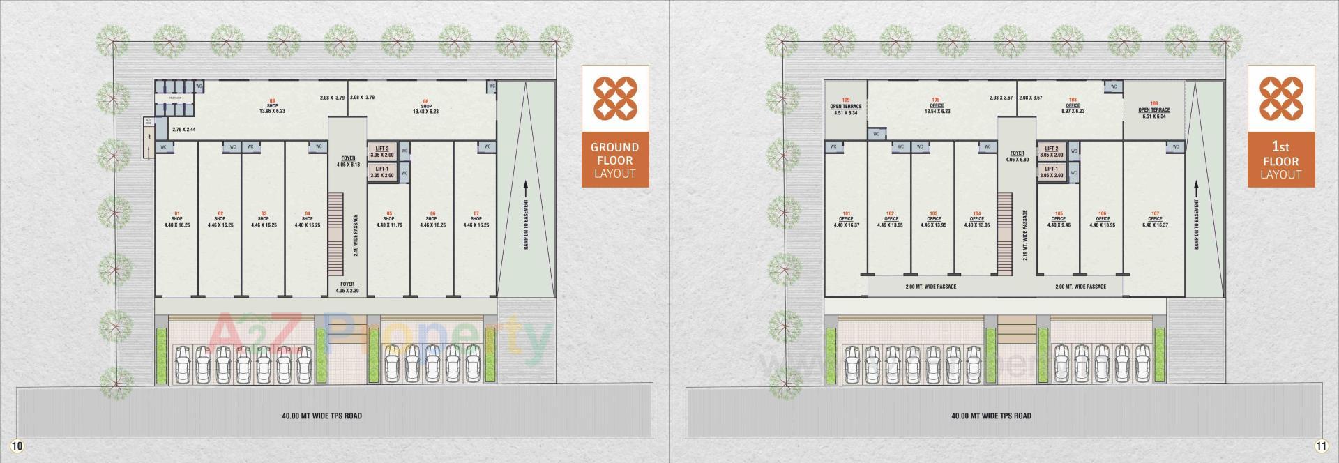 Layout of real estate project Devanshi Arcade located at Naroda, Ahmedabad, Gujarat