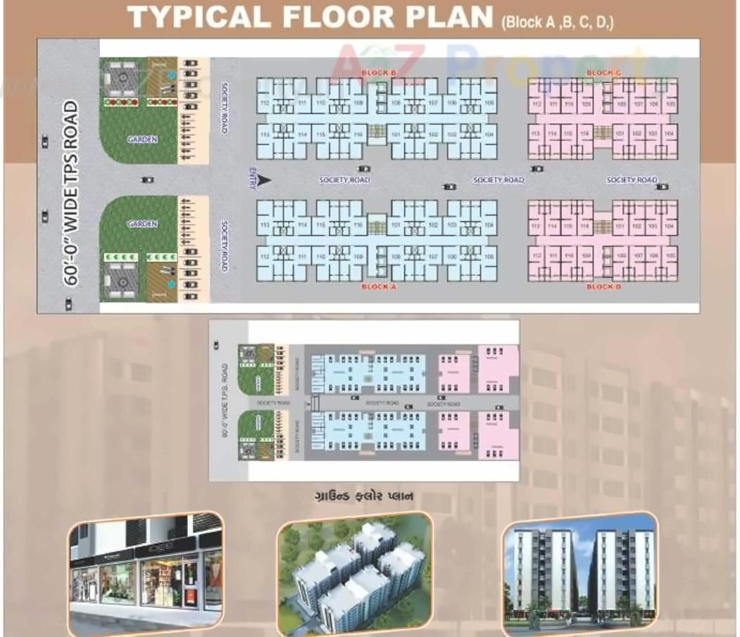 Layout of real estate project Devashray City located at Ramol, Ahmedabad, Gujarat