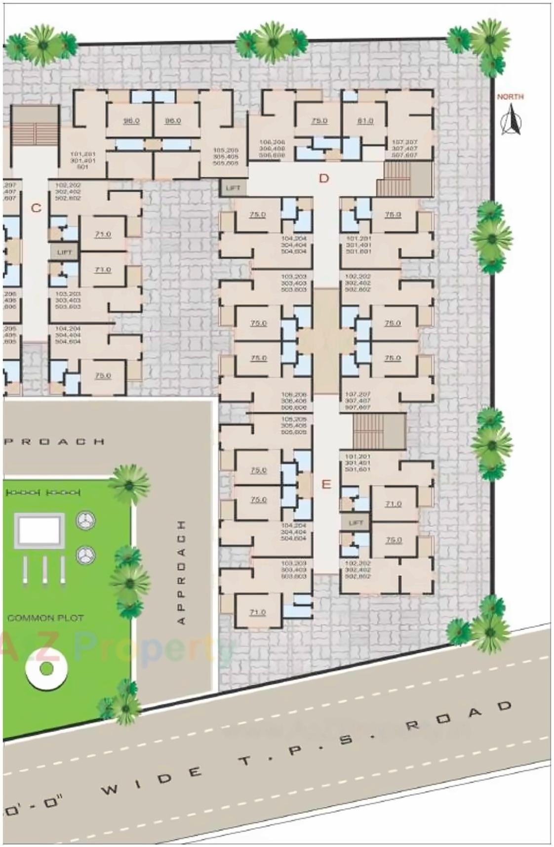 Layout of real estate project Devashray Residency located at Vastral, Ahmedabad, Gujarat