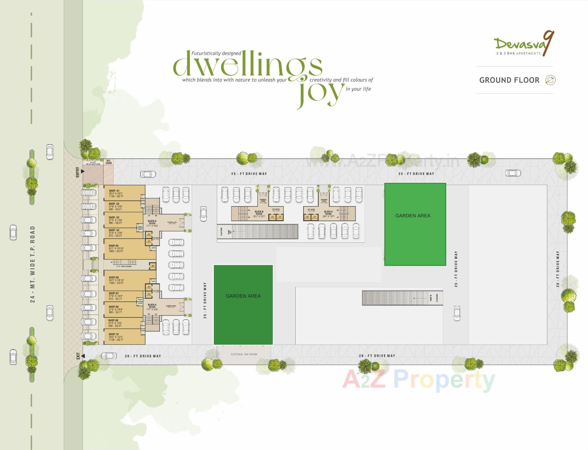 Layout of real estate project Devasva located at Vishalpur, Ahmedabad, Gujarat