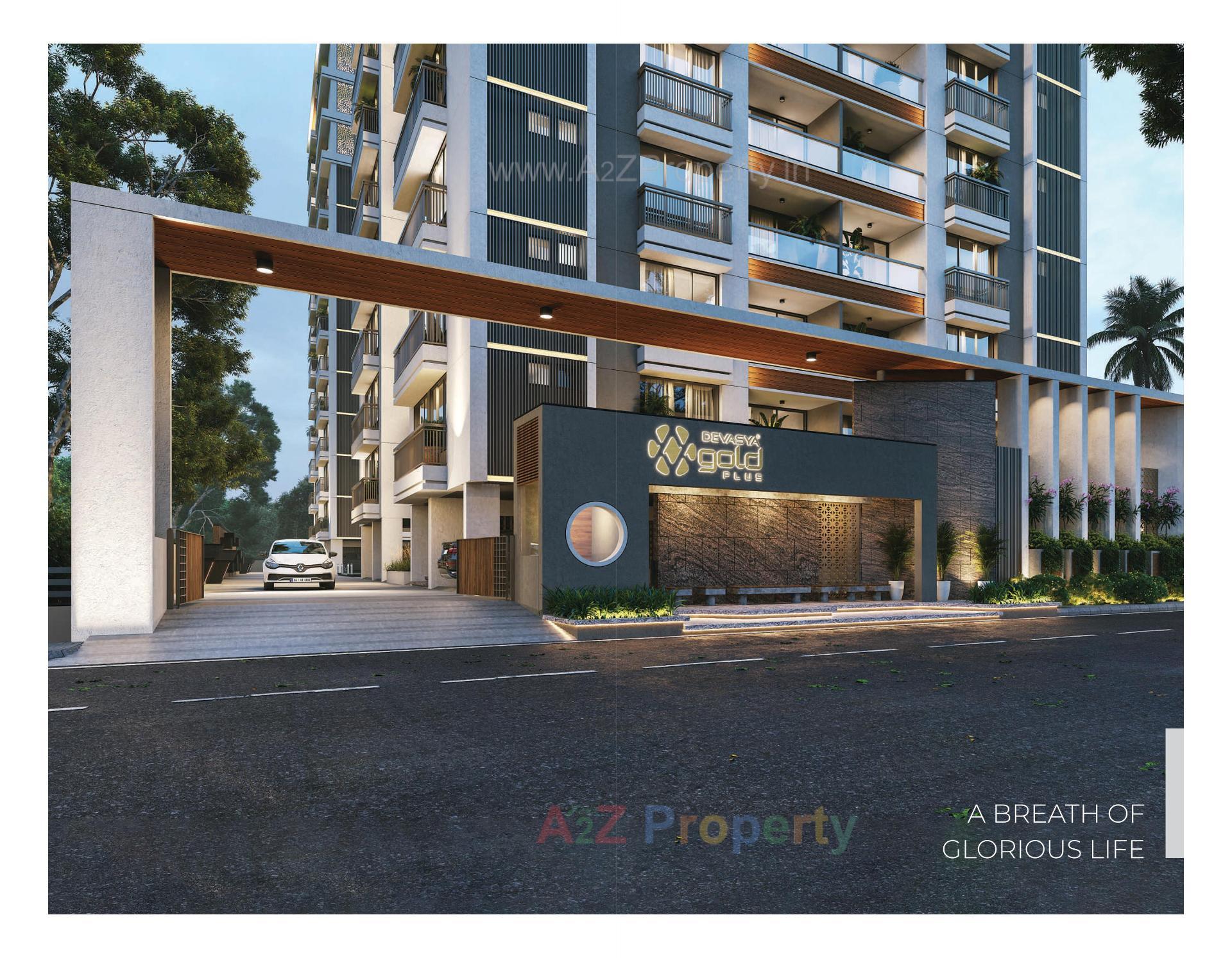 3D Elevation of real estate project Devasya Gold Plus located at Nikol, Ahmedabad, Gujarat