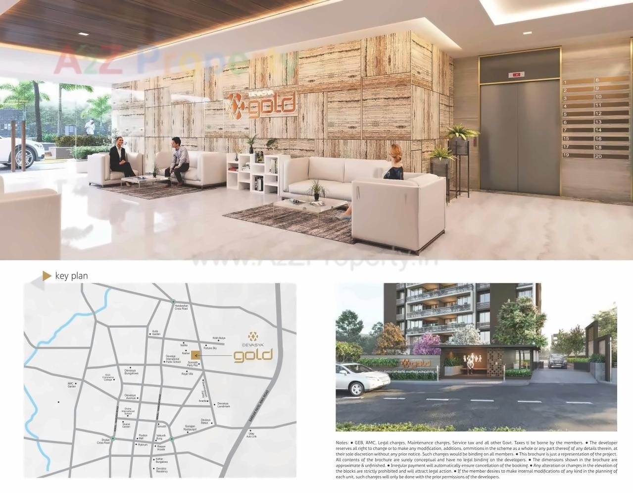 3D Elevation of real estate project Devasya Gold located at Nikol, Ahmedabad, Gujarat