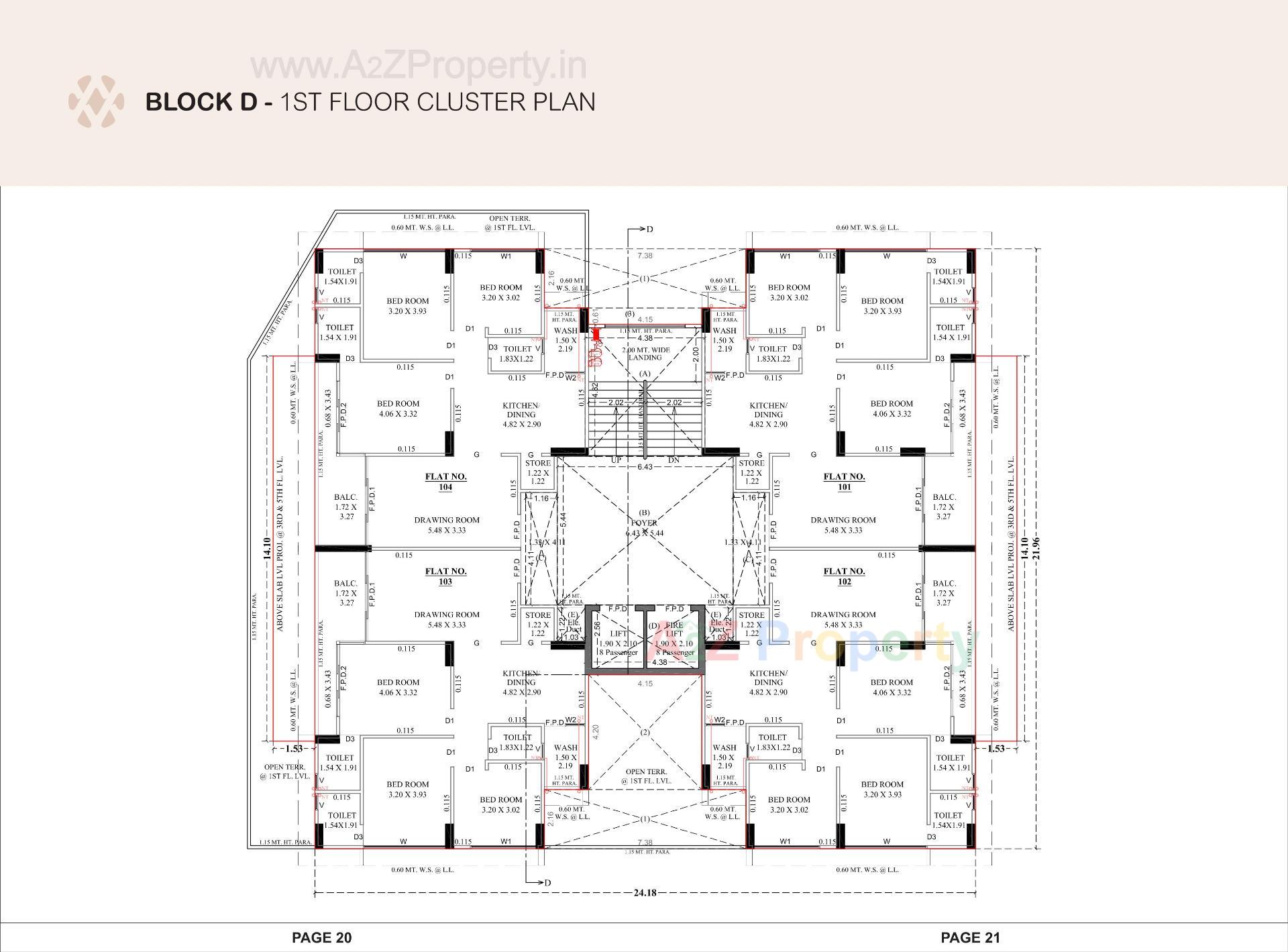Layout of real estate project Devasya Platinum located at Nikol, Ahmedabad, Gujarat