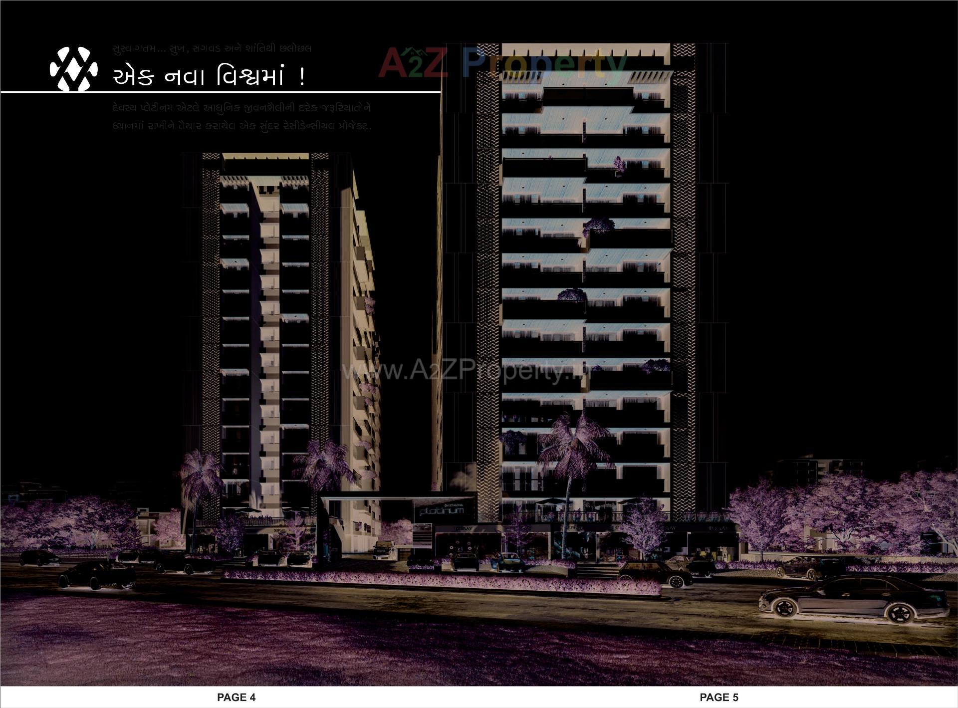 3D Elevation of real estate project Devasya Platinum located at Nikol, Ahmedabad, Gujarat