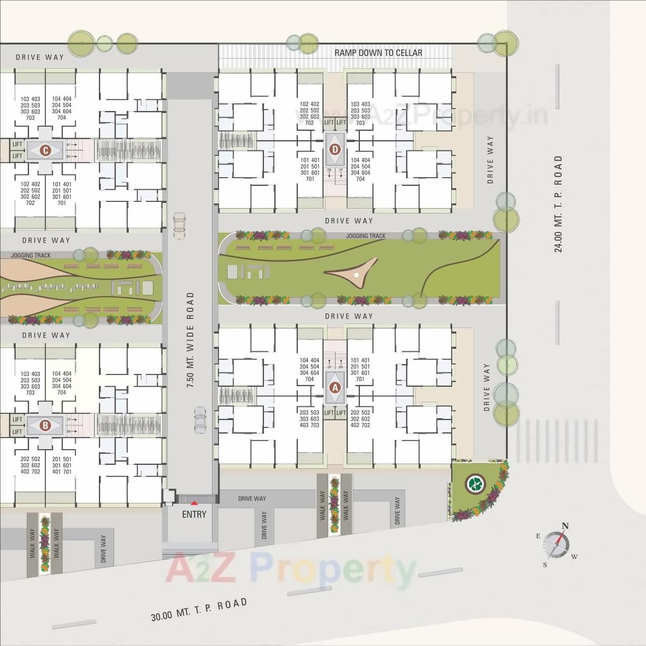 Layout of real estate project Devasya Status located at Nikol, Ahmedabad, Gujarat