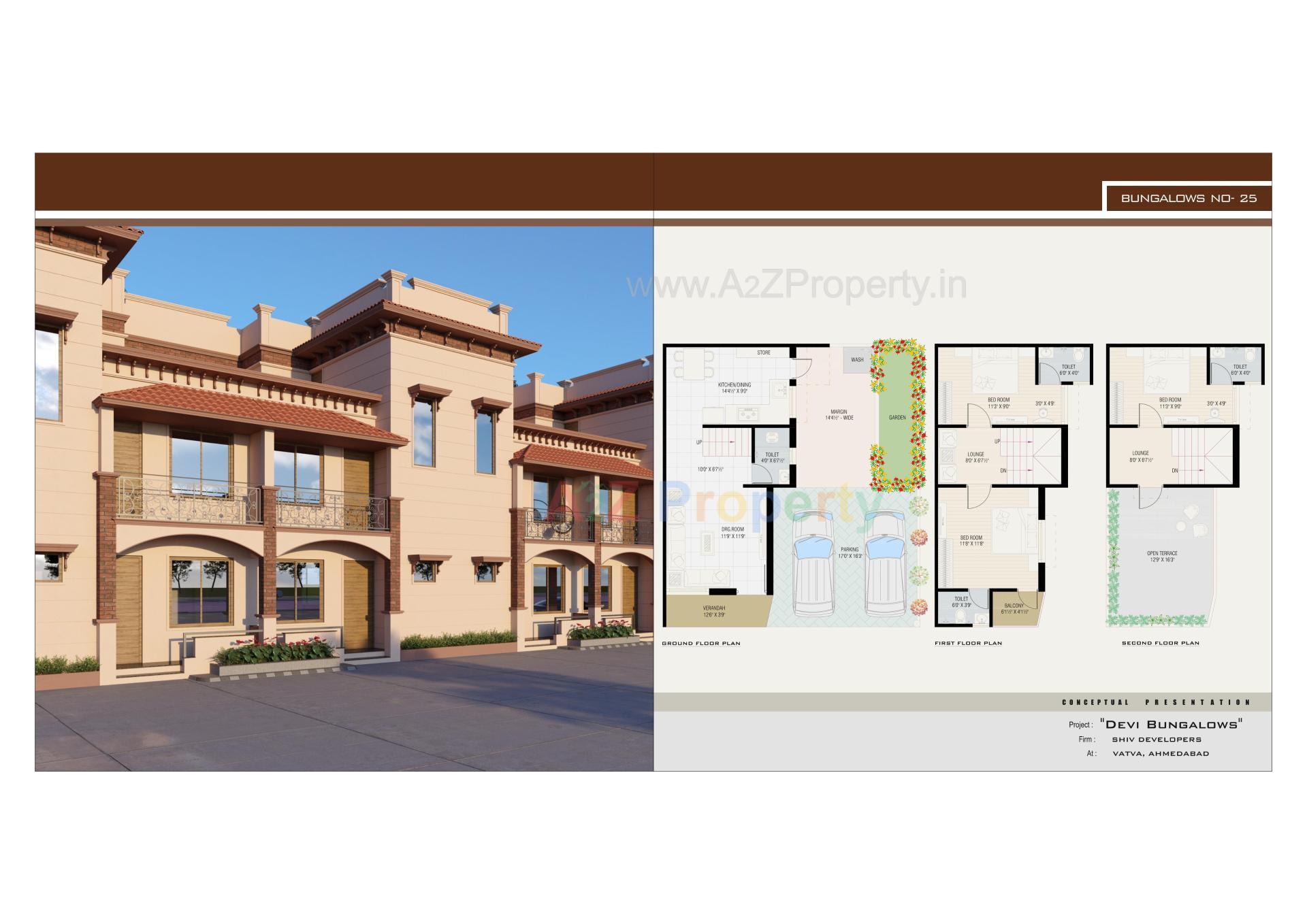 Layout of real estate project Devi Bunglows located at Vatva, Ahmedabad, Gujarat