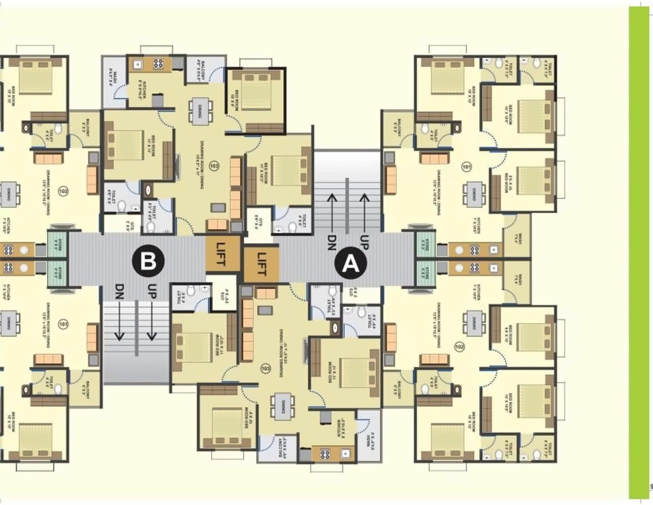 Layout of real estate project Devkrupa Glory located at Vinzol, Ahmedabad, Gujarat