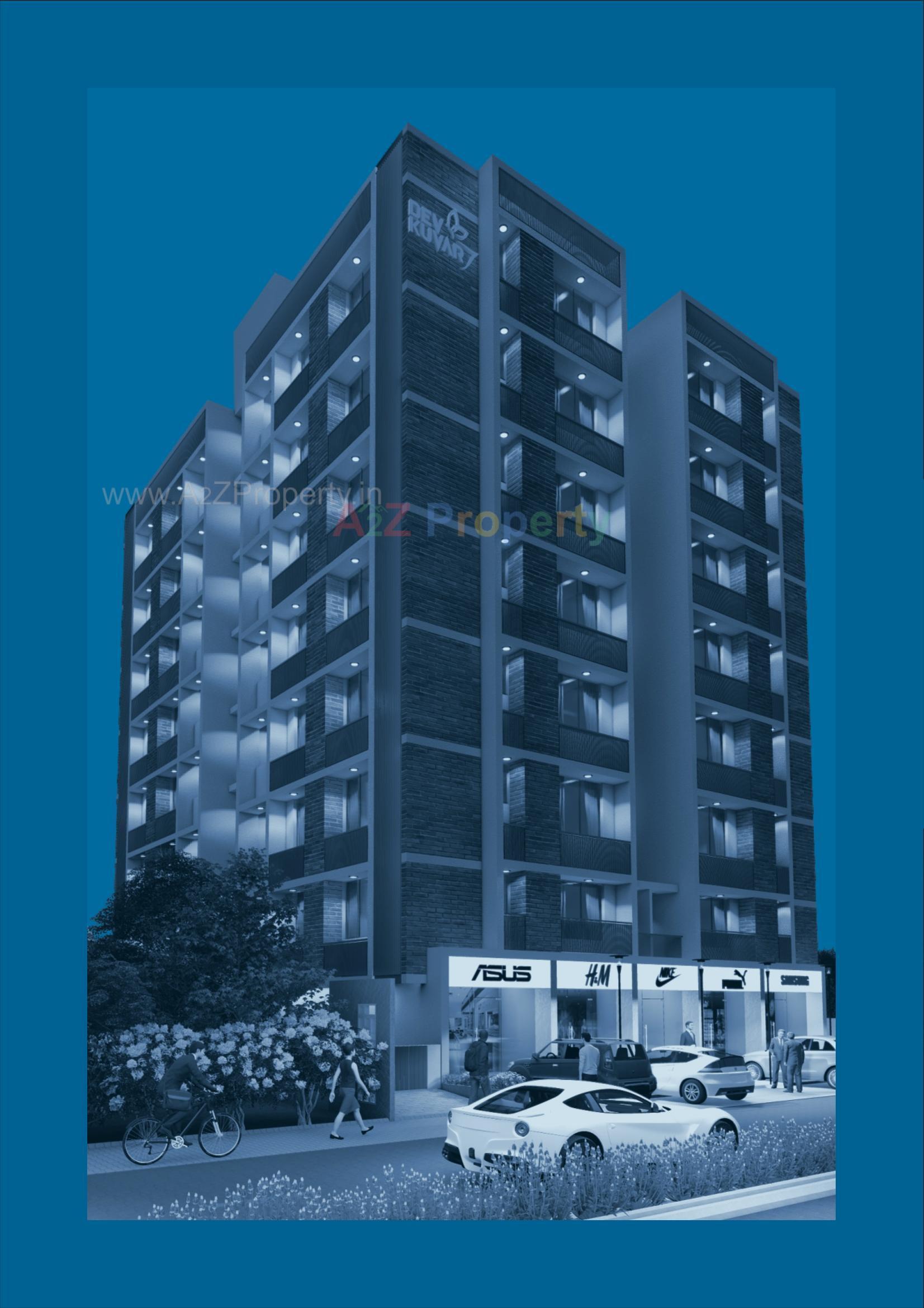 3D Elevation of real estate project Devkuvar located at Tragad, Ahmedabad, Gujarat