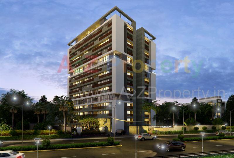 3D Elevation of real estate project Devnandan Horizon located at Chandkheda, Ahmedabad, Gujarat