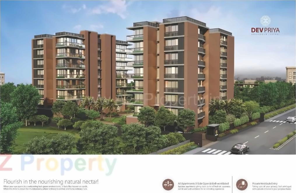 3D Elevation of real estate project Devpriya located at Chandkheda, Ahmedabad, Gujarat