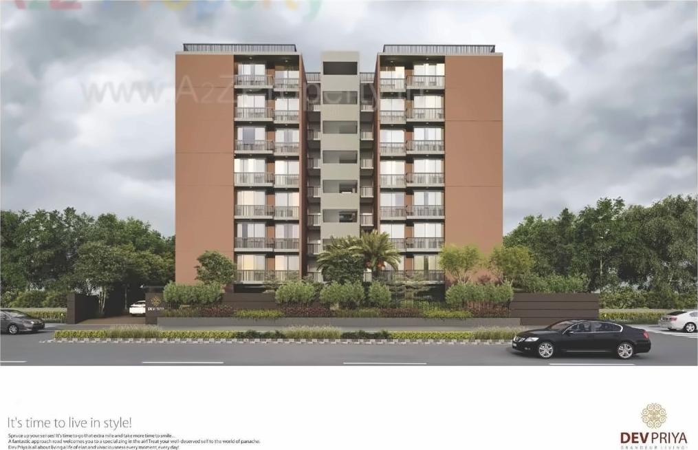 3D Elevation of real estate project Devpriya located at Chandkheda, Ahmedabad, Gujarat