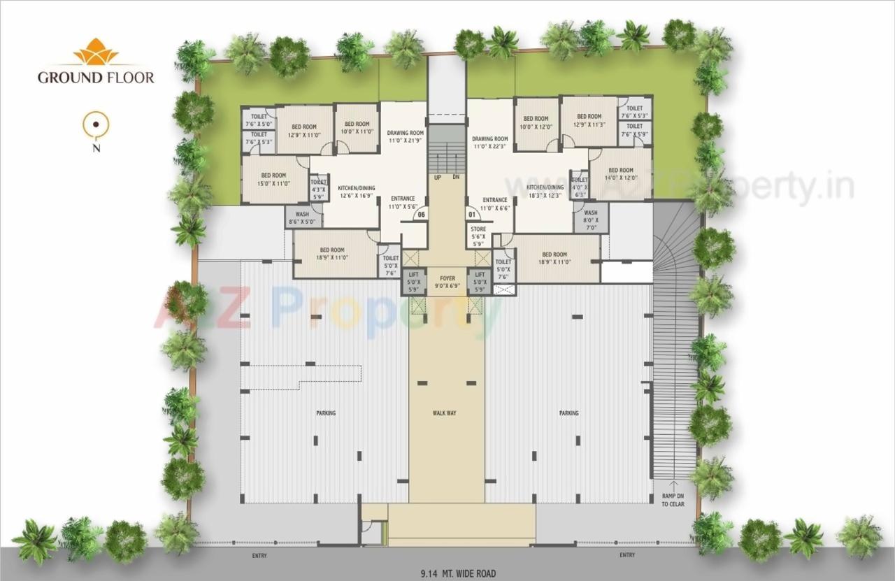 Layout of real estate project Devsiddhi Fabula located at City, Ahmedabad, Gujarat