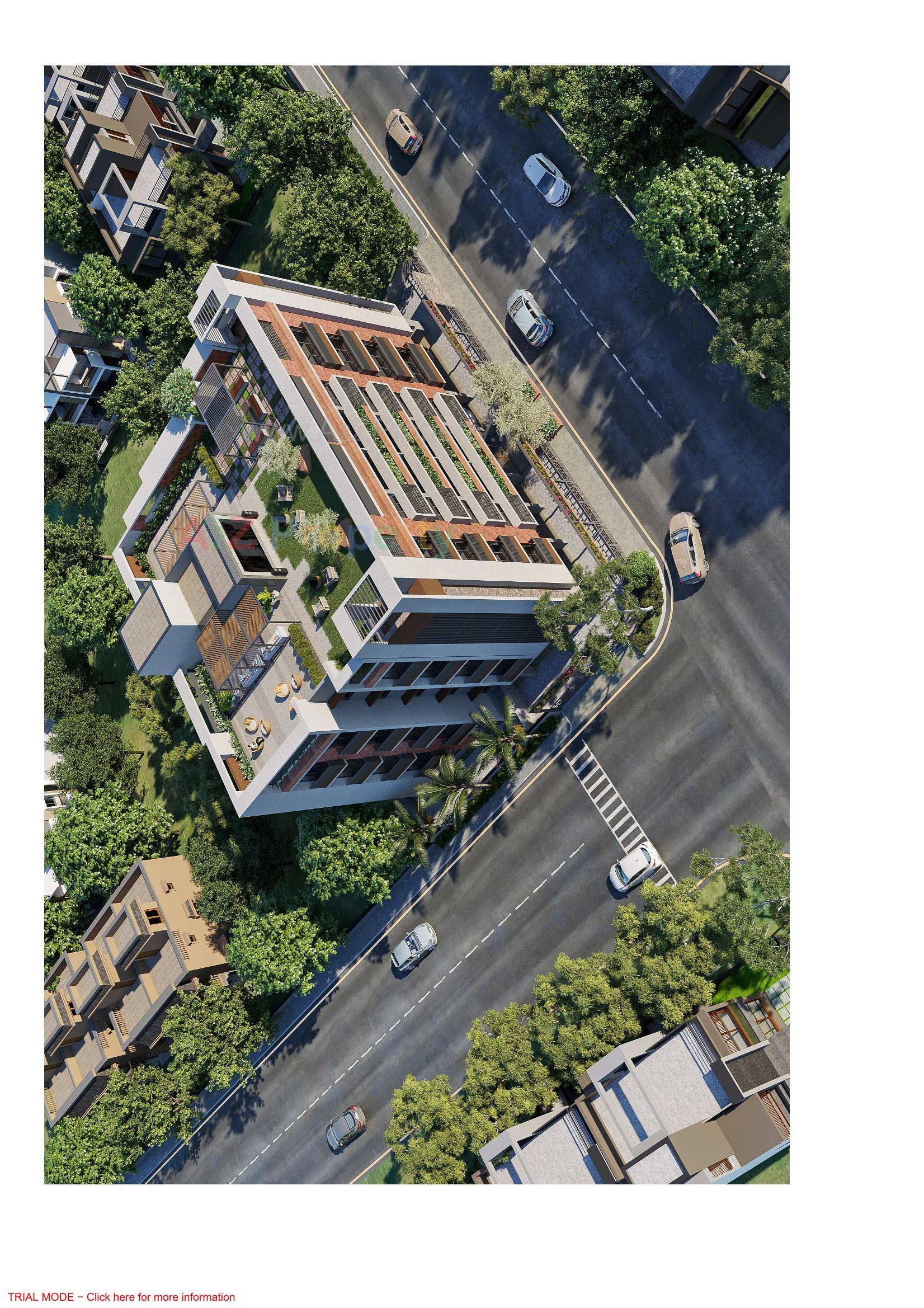 3D Elevation of real estate project Devsiddhi Lavish located at Changispur, Ahmedabad, Gujarat