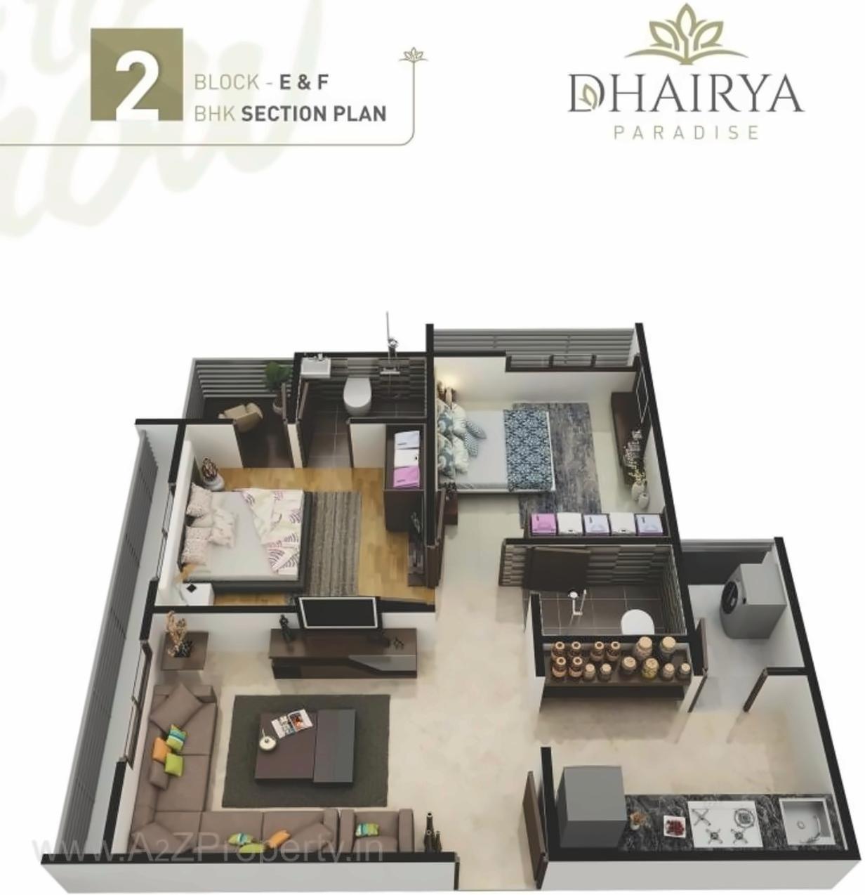 Layout of real estate project Dhairya Paradise located at Isanpur, Ahmedabad, Gujarat