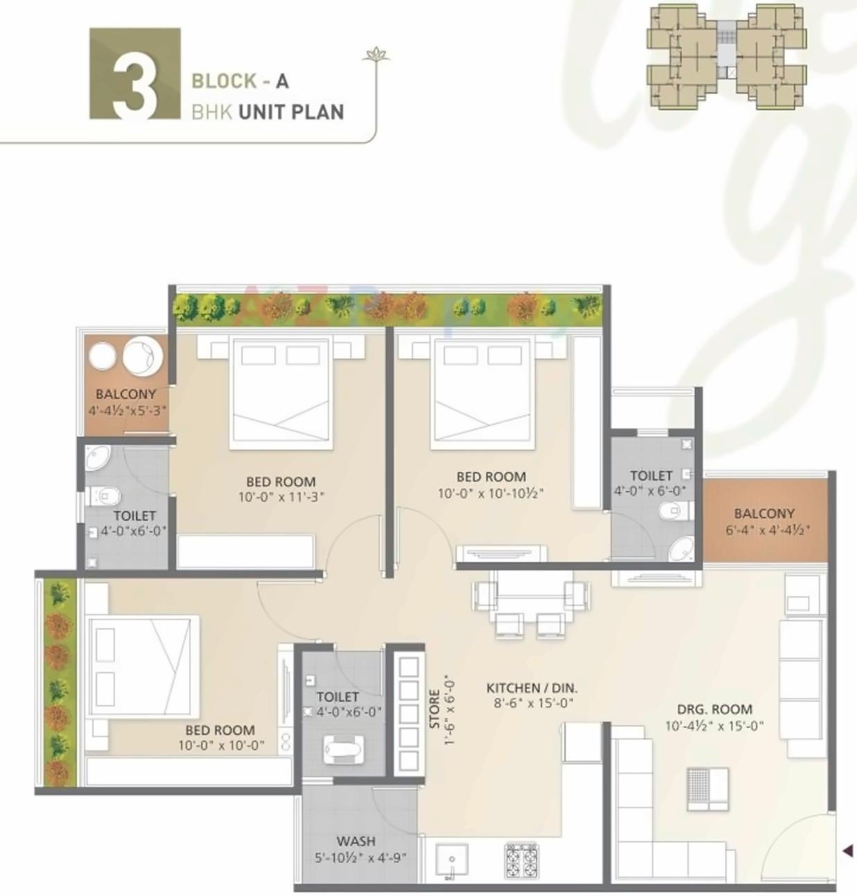 Layout of real estate project Dhairya Paradise located at Isanpur, Ahmedabad, Gujarat