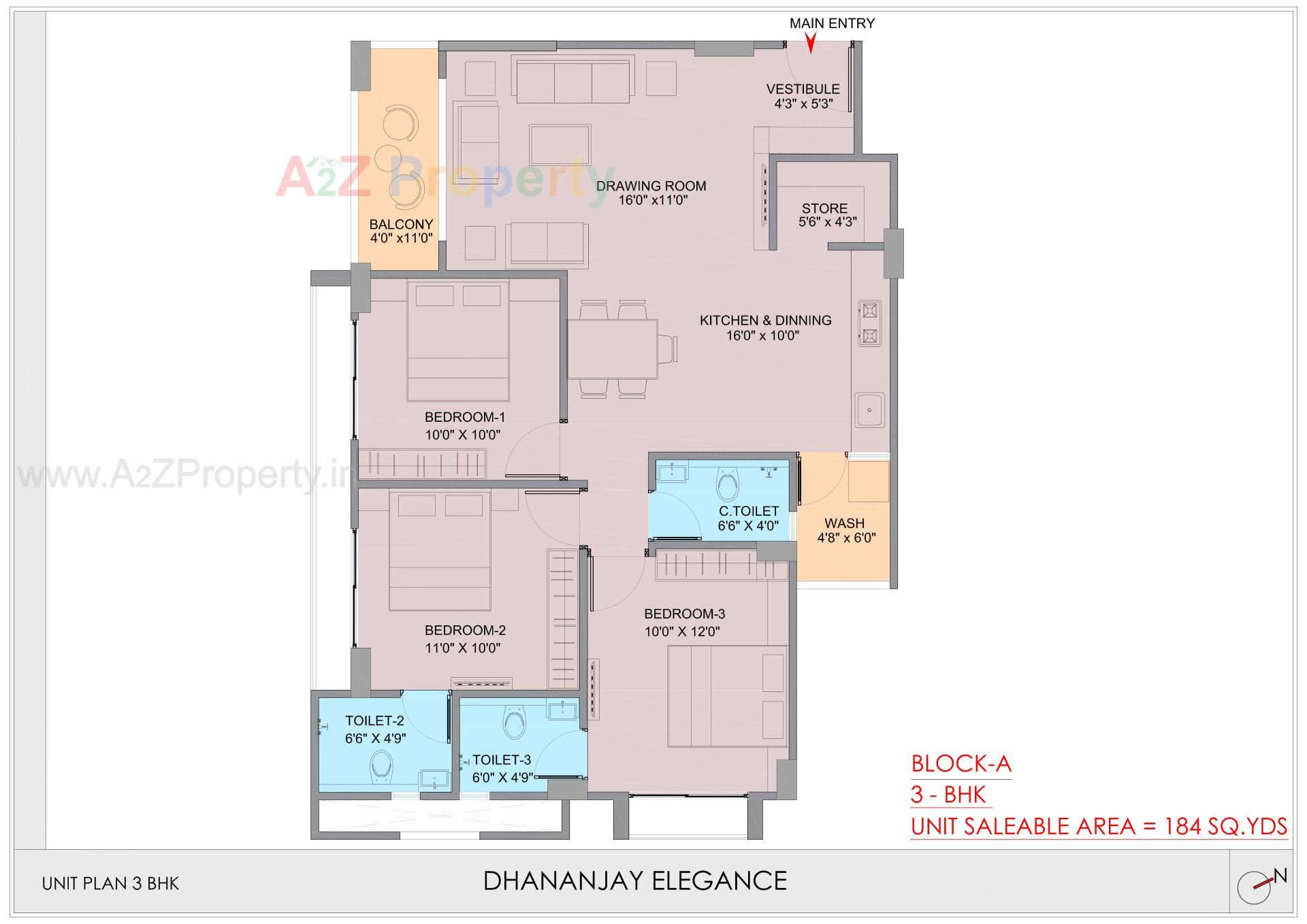 Layout of real estate project Dhananjay Elegance located at Wadaj, Ahmedabad, Gujarat