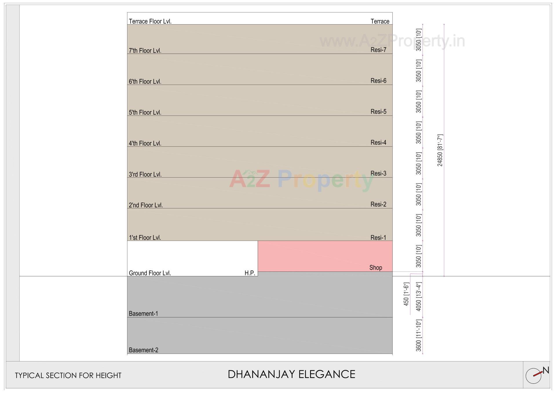  of real estate project Dhananjay Elegance located at Wadaj, Ahmedabad, Gujarat