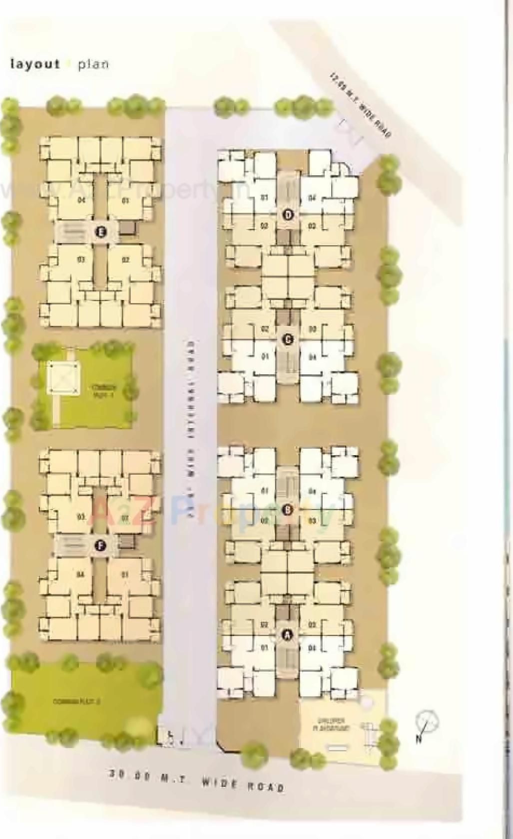 Layout of real estate project Dhananjay Enclave located at Gota, Ahmedabad, Gujarat