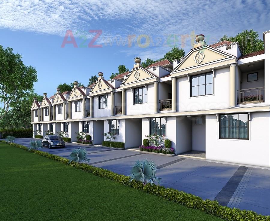 3D Elevation of real estate project Dhanraaj Habitat located at Vatva, Ahmedabad, Gujarat