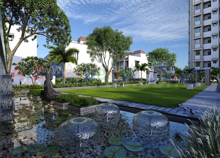 3D Elevation of real estate project Dhanraaj Habitat located at Vatva, Ahmedabad, Gujarat