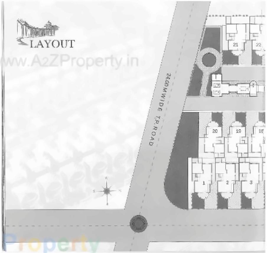 Layout of real estate project Dharm Villa located at Hathijan, Ahmedabad, Gujarat