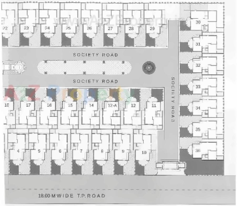 Layout of real estate project Dharm Villa located at Hathijan, Ahmedabad, Gujarat