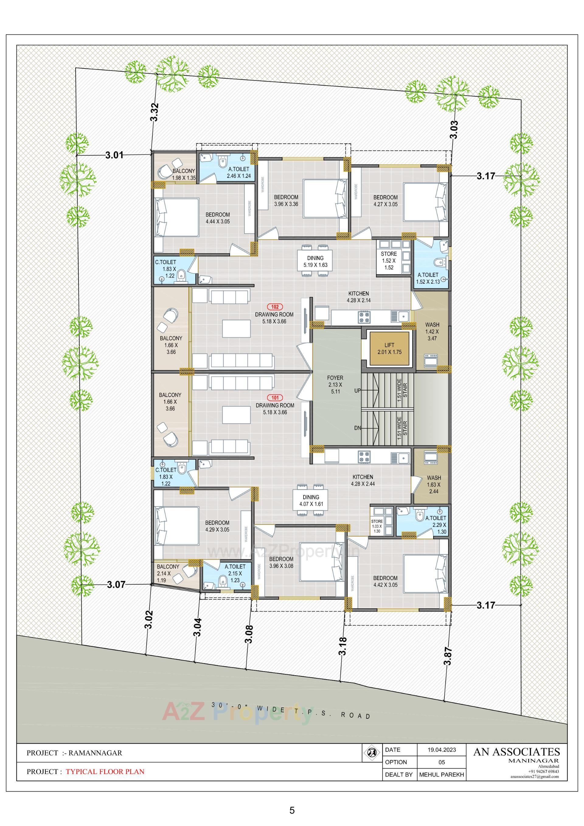 Layout of real estate project Dharma Dev located at Rajpur - Hirpur, Ahmedabad, Gujarat