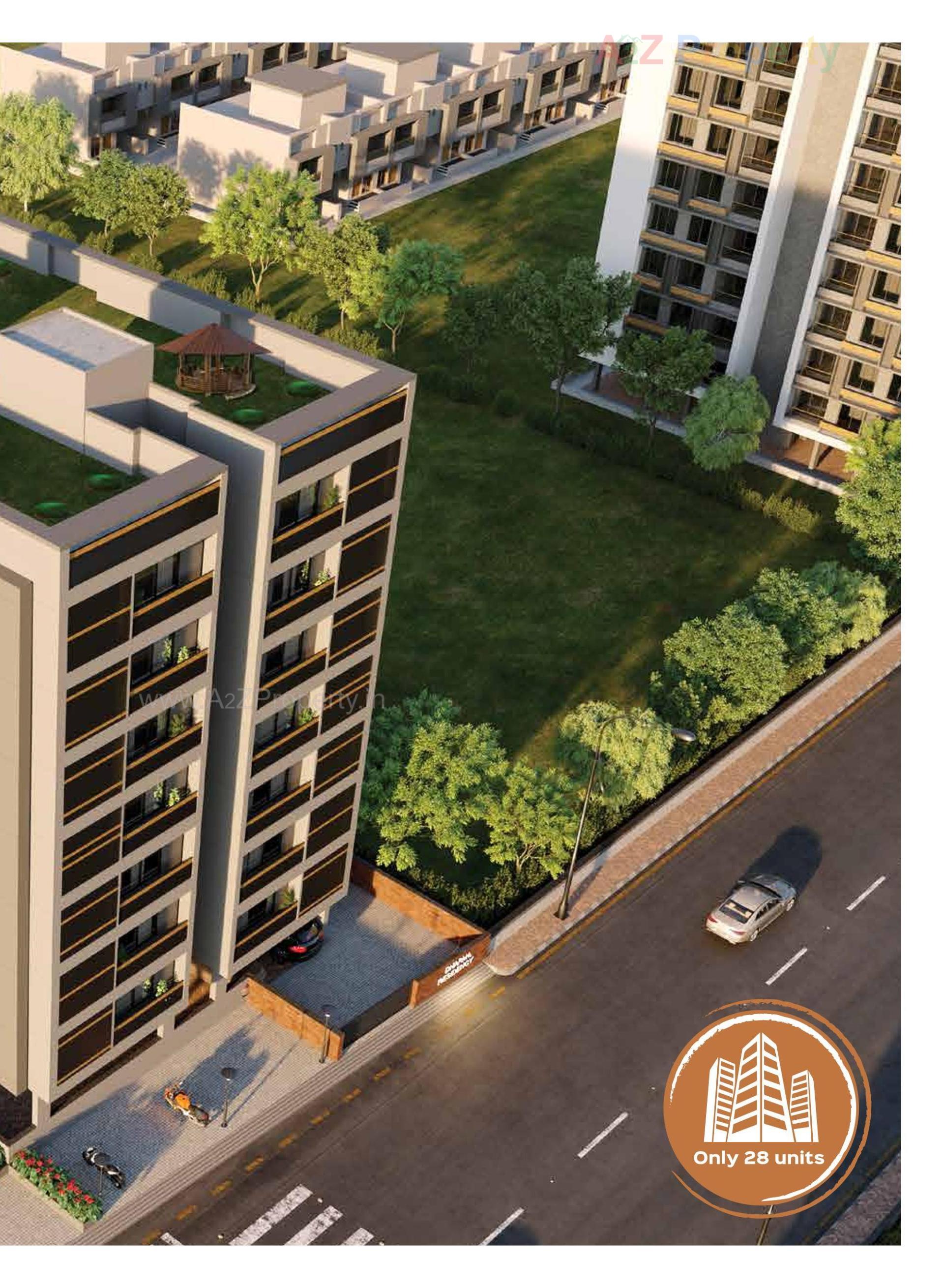 3D Elevation of real estate project Dharma Residency located at Bopal, Ahmedabad, Gujarat