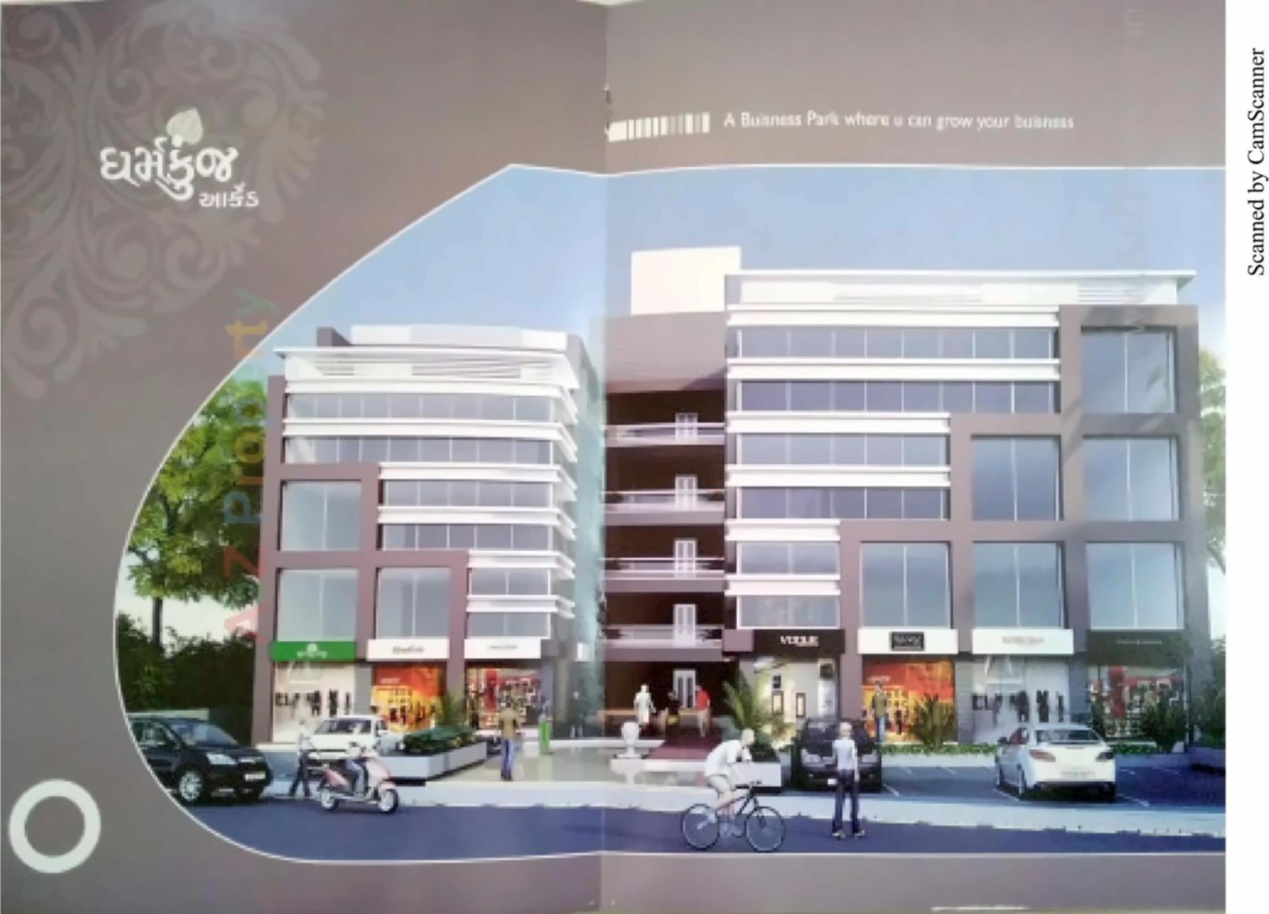 3D Elevation of real estate project Dharmkunj Arcade located at Odhav, Ahmedabad, Gujarat