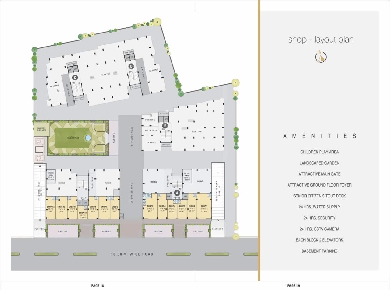 Layout of real estate project Dharti Saket located at Chenpur, Ahmedabad, Gujarat