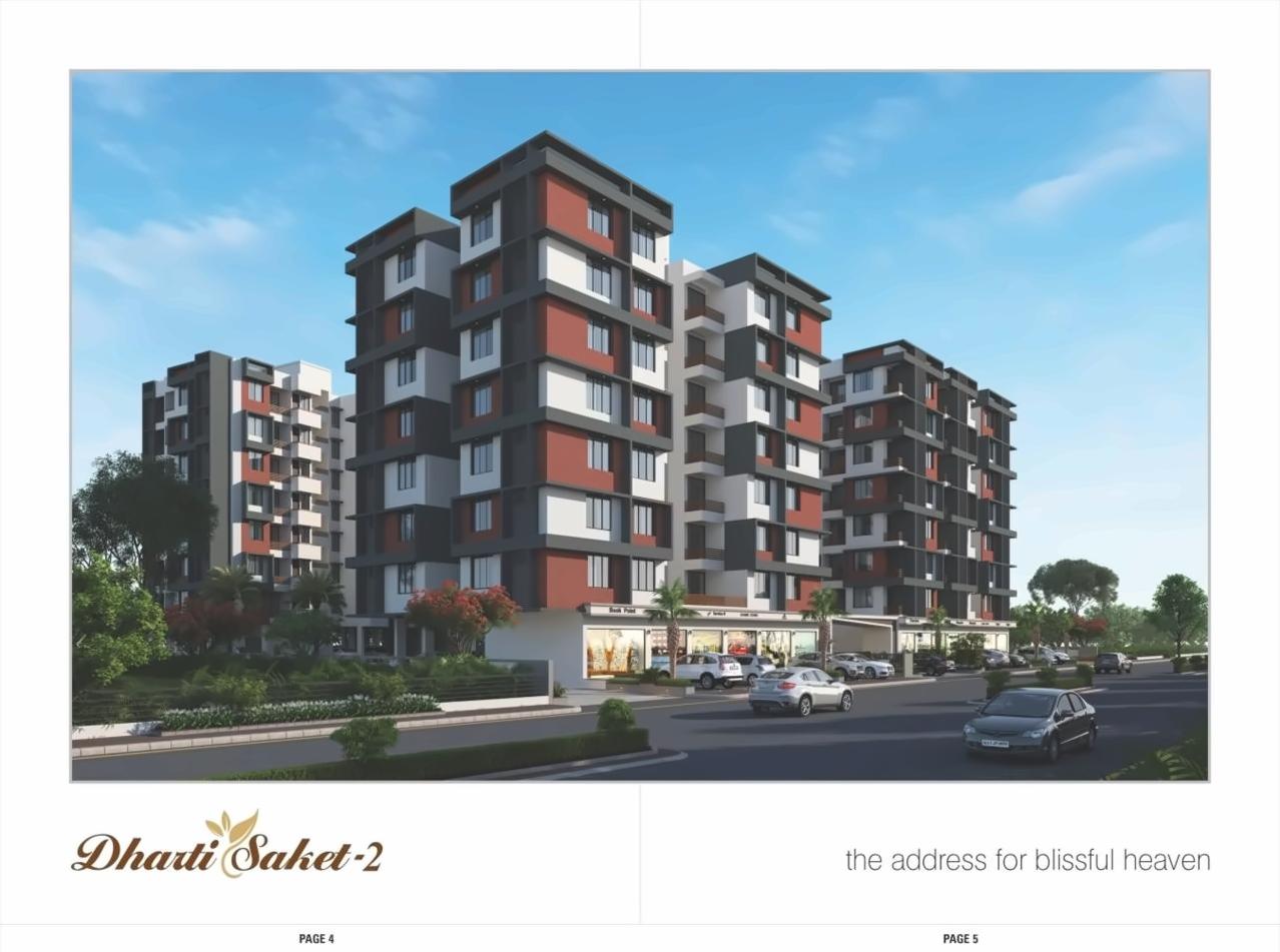 3D Elevation of real estate project Dharti Saket located at Chenpur, Ahmedabad, Gujarat