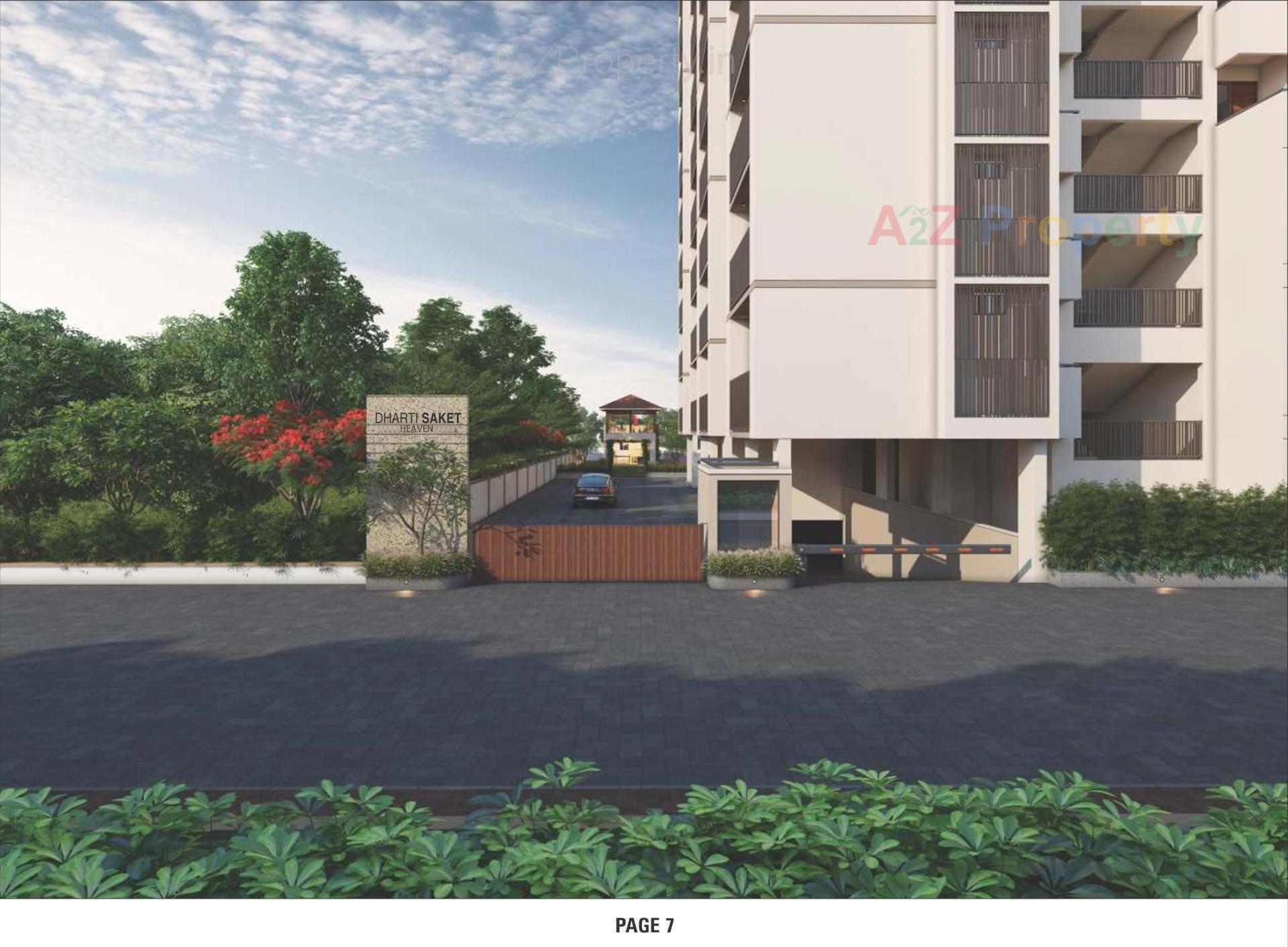 3D Elevation of real estate project Dharti Saket Heaven located at Chenpur, Ahmedabad, Gujarat