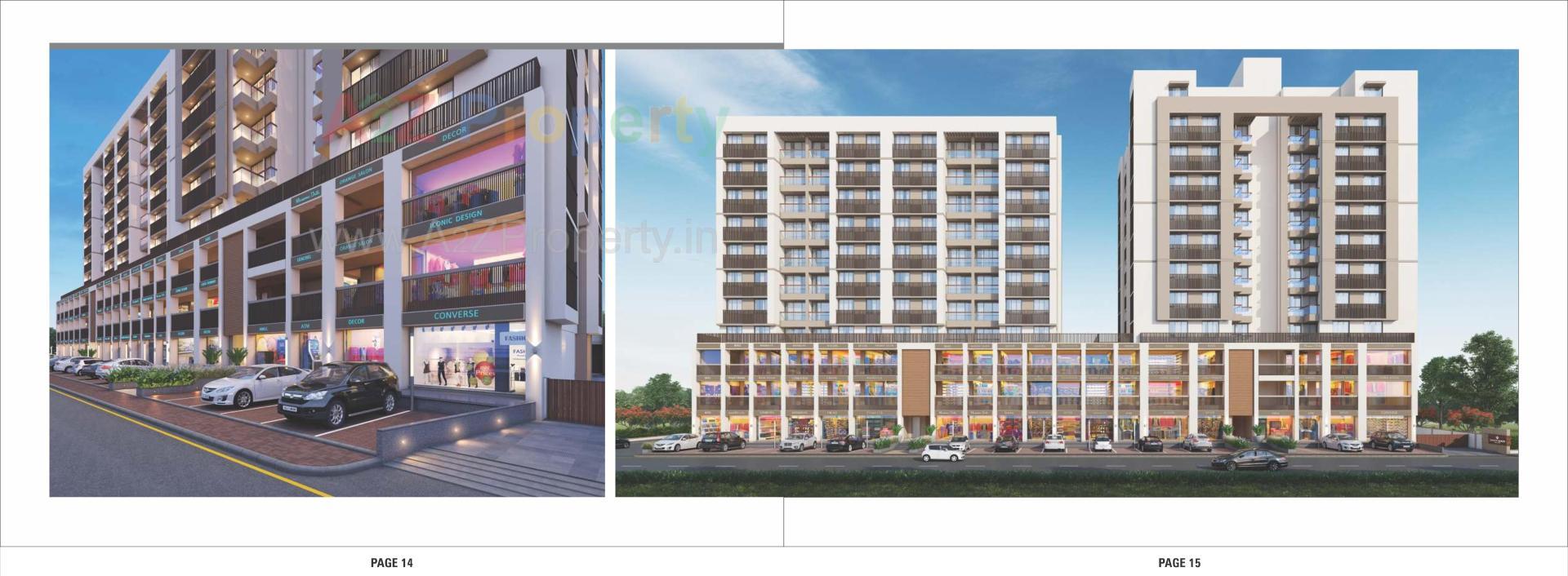 3D Elevation of real estate project Dharti Saket Heaven located at Chenpur, Ahmedabad, Gujarat