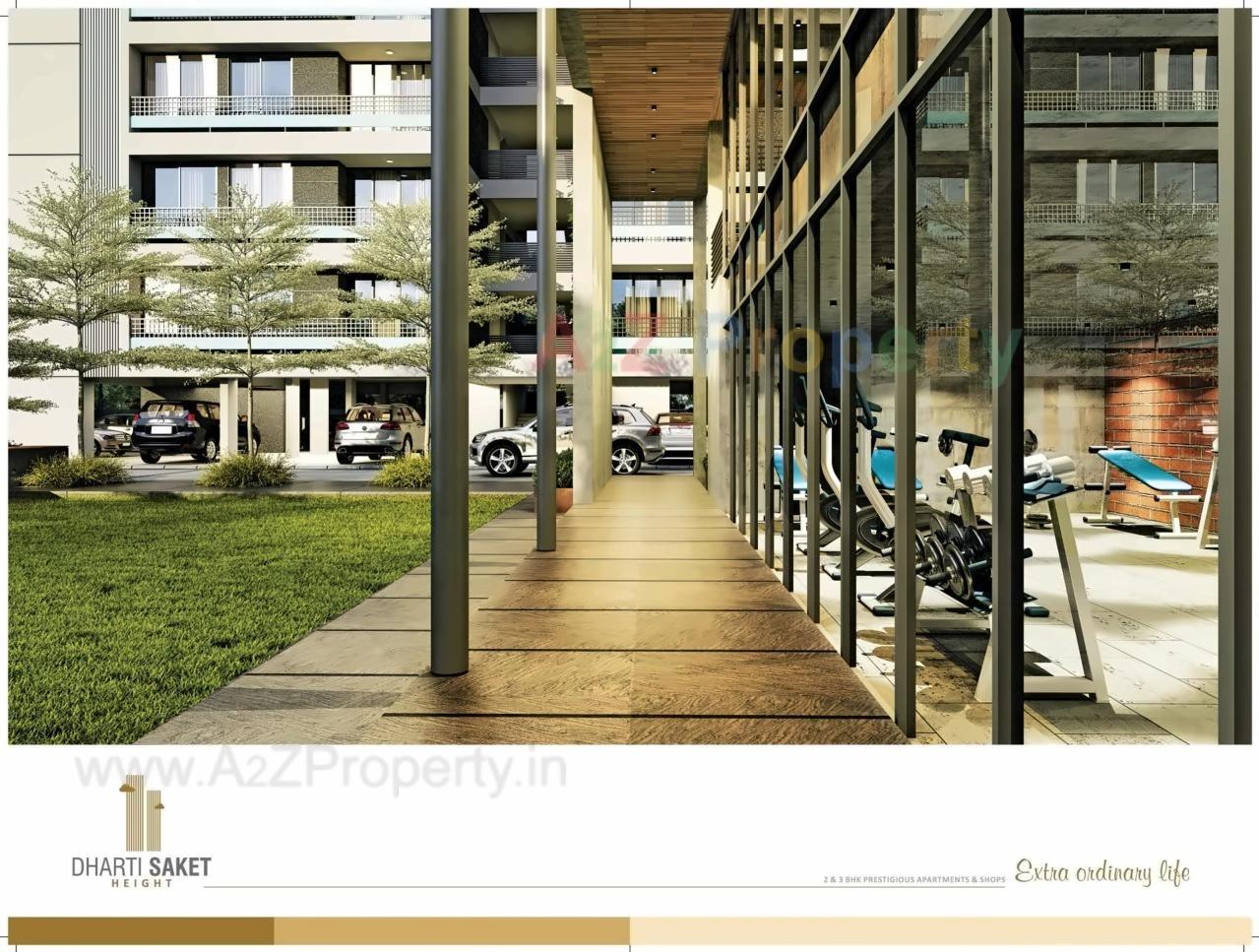 3D Elevation of real estate project Dharti Saket Height located at Gota, Ahmedabad, Gujarat