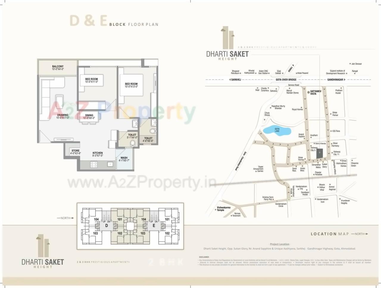 Layout of real estate project Dharti Saket Height located at Gota, Ahmedabad, Gujarat