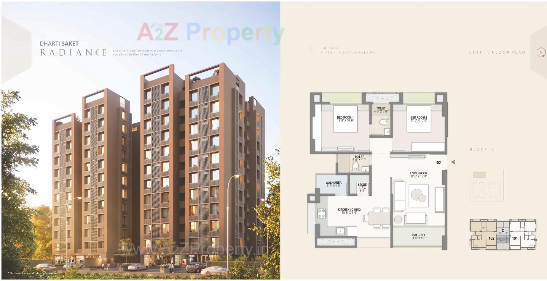 Layout of real estate project Dharti Saket Radiance located at Bhadaj, Ahmedabad, Gujarat