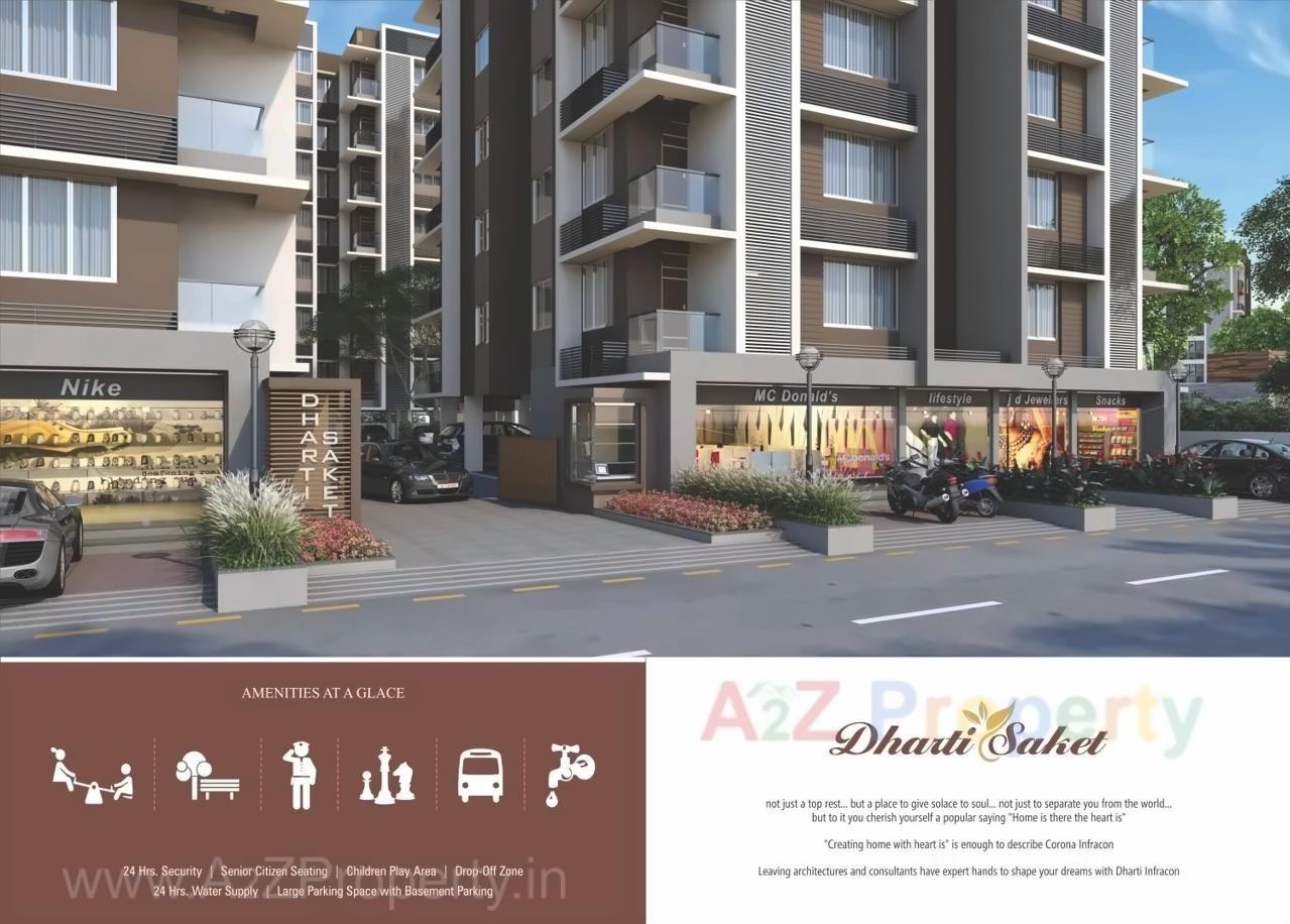 3D Elevation of real estate project Dharti Saket located at Chenpur, Ahmedabad, Gujarat