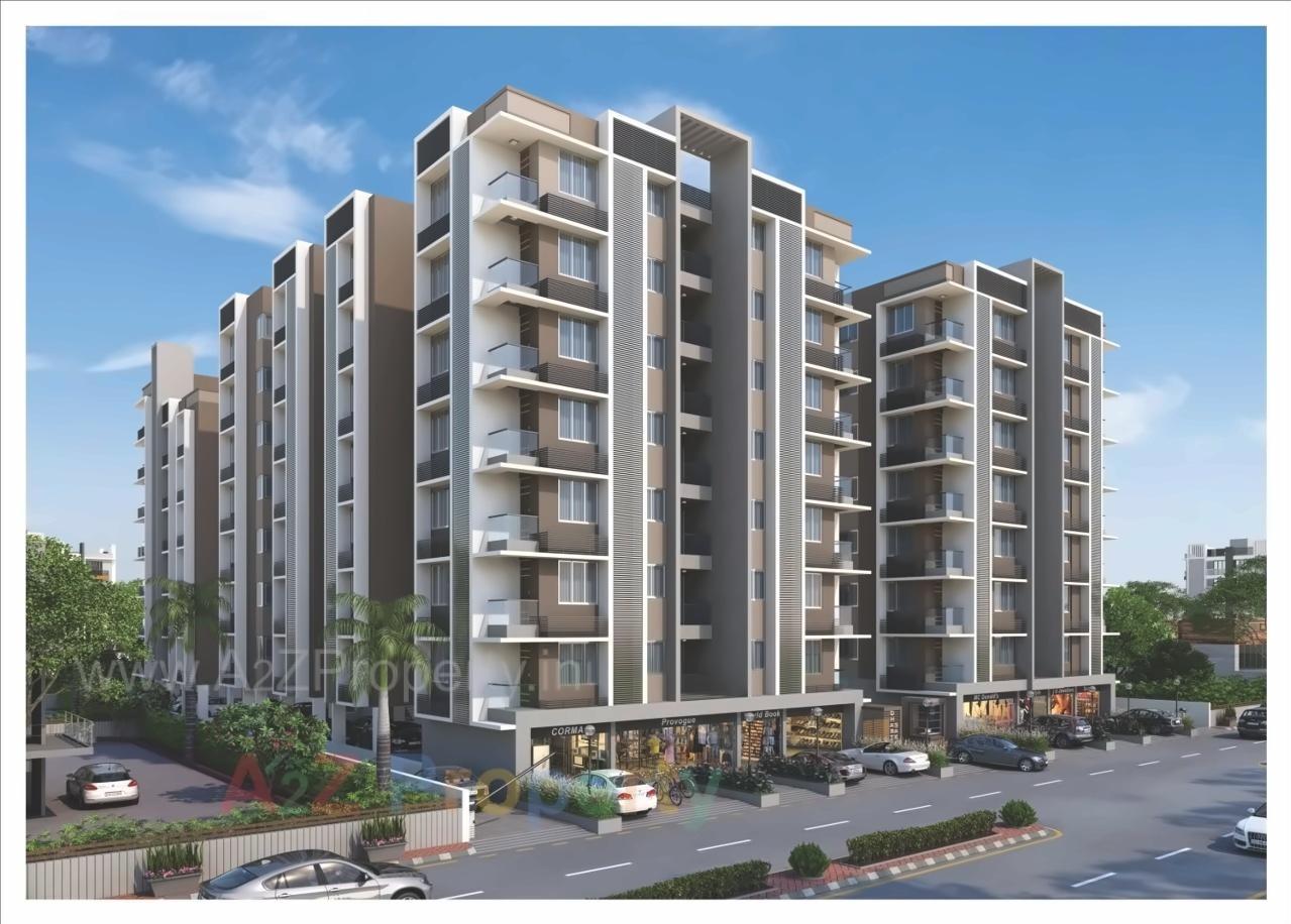 3D Elevation of real estate project Dharti Saket located at Chenpur, Ahmedabad, Gujarat